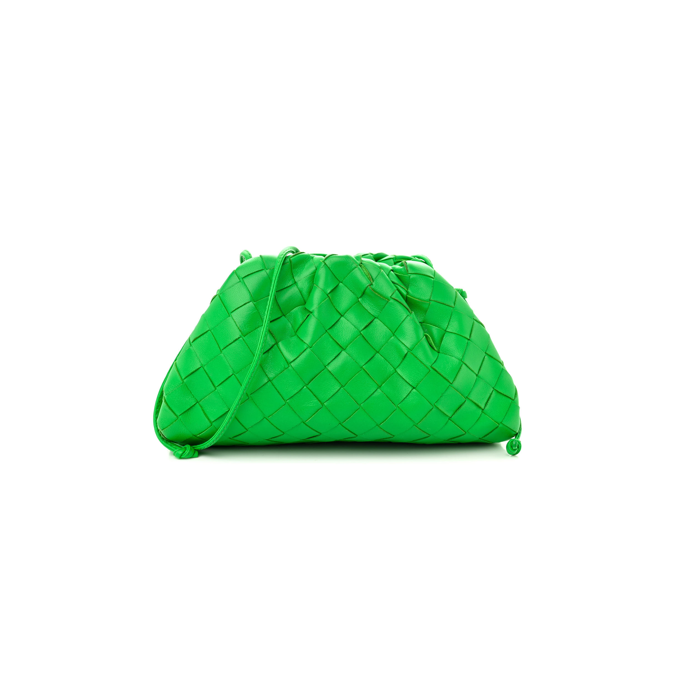 BOTTEGA VENETA NAPPA INTRECCIATO THE MINI POUCH CLUTCH PARAKEET  (22*13*6cm)